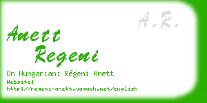 anett regeni business card